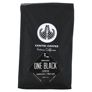 Centri Coffee，Organic One Black，巧克力果醬味，全豆，濃縮咖啡，12 盎司（340 克）