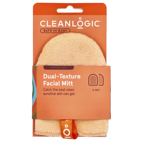 Cleanlogic, Vanni- ja kehahooldus, kahekordse tekstuuriga näokinnas, 1 tk
