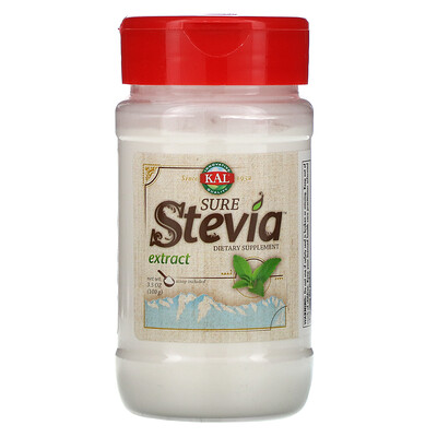 KAL Натуральный экстракт Sure Stevia, 100 г (3,5 унции)