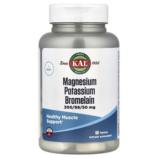 KAL, Magnésium potassium bromélaïne, 60 comprimés