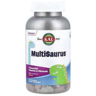 KAL, MultiSaurus®, Berry, Grape & Orange, 180 Chewables