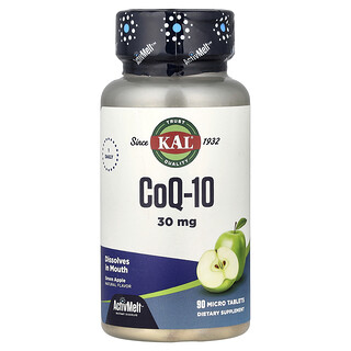 KAL, CoQ10, Manzana verde, 30 mg, 90 microcomprimidos