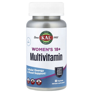 KAL, Women's 18+ Multivitamin, Multivitamin für Frauen ab 18, 60 pflanzliche Kapseln