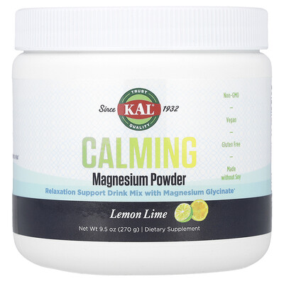 Photos - Vitamins & Minerals KAL, Calming Magnesium Powder, Lemon Lime, 9.5 oz  CAL-20263(270 g)