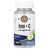 Iron + C ، من التفاح ، 90 قرصًا صغيرًا