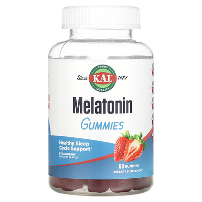 

KAL Melatonin Gummies Strawberry 60 Gummies