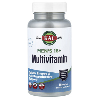 KAL, Men's 18+ Multivitamin, 60 VegCaps