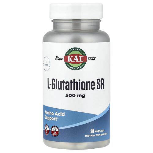 KAL, L-グルタチオンSR、500mg、ベジカプセル30粒
