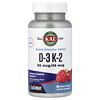 D-3, K-2, Raspberry, 60 Micro Tablets