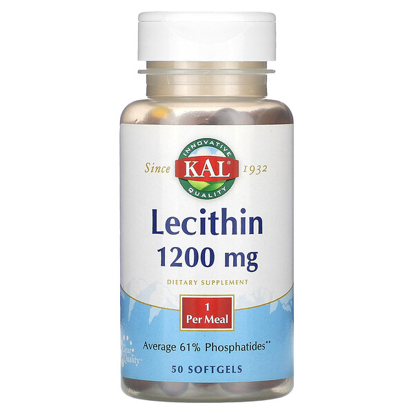 KAL, Lecithin , 1,200 mg, 50 Softgels