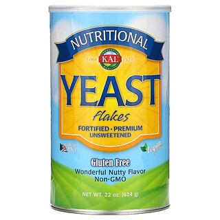 KAL, Nutritional Yeast Flakes, Wonderful Nutty Flavor, Unsweetened, 22 oz (624 g)