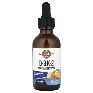 KAL, D-3 K-2 in gocce, agrumi, 59 ml
