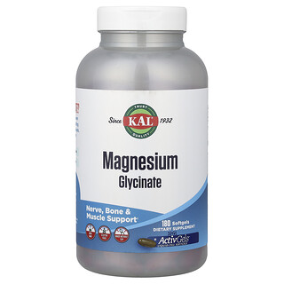 KAL, Magnesiumglycinaat, 180 softgels (105 mg per softgel)