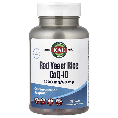Kal Red Yeast Rice & CoQ-10, 30 Tablets