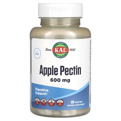 

KAL, Apple Pectin, 600 mg, 120 VegCaps