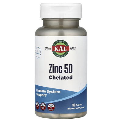 Product Image for KAL, Zinc 50 Chelated, 90 Tablets