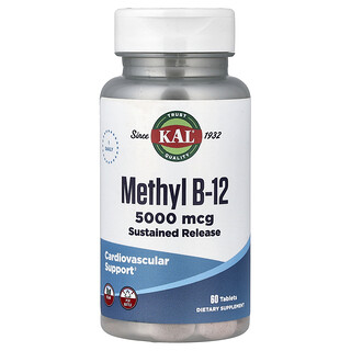 KAL, Metil vitamina B12, Liberación prolongada, 5000 mcg, 60 comprimidos