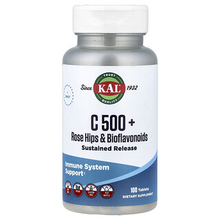 KAL, C 500 + 玫瑰果生物類黃酮，100 片