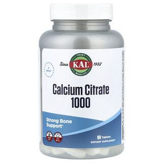 KAL, Calciumcitraat 1000, 90 tabletten (333 mg per tablet)