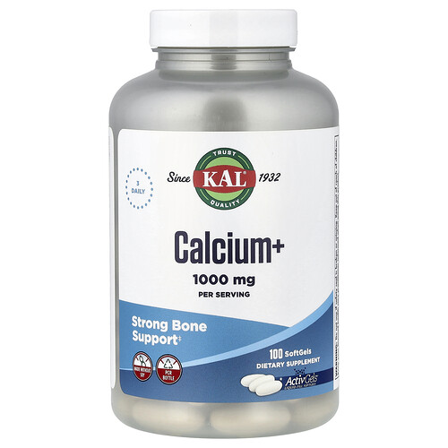 Kal Calcium+, 100 Softgels
