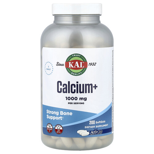Kal Calcium+ Vitamin | 200 Soft Gels