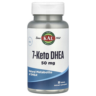 KAL, 7-Keto DHEA, 50 mg, 30 comprimidos
