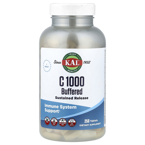 Kal C 1000 Sustained Release, Buffered, 250 Tablets