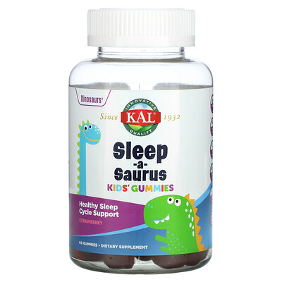 KAL Dinosaurs, Sleep-a-Saurus, для здорового сна, со вкусом клубники, 60 жевательных таблеток
KAL Dinosaurs, Sleep-a-Saurus, для здорового сна, со вкусом клубники, 60 жевательных таблеток