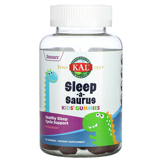 KAL, Sleep-a-Saurus 儿童软糖，草莓味，60 粒