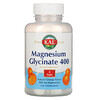 KAL, Magnesium Glycinate 400, Natural Orange Flavor, 100 mg, 120 Chewables