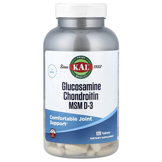KAL, Glukozamín chondroitín MSM D-3, 120 tabliet