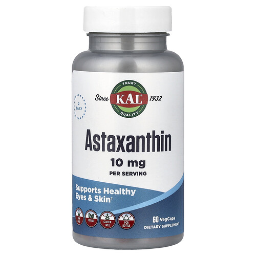 KAL, Astaxanthin, 60 VegCaps (5 mg per Cap)