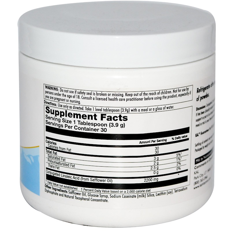 KAL, CLA Powder, Unflavored, 2200 mg, 4.1 oz (117 g) iHerb