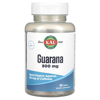 KAL, Guaraná, 800 mg, 120 comprimidos