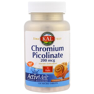 Отзывы о КАЛ, Chromium Picolinate ActivMelt, Cinnamon Bun, 120 Micro Tablets