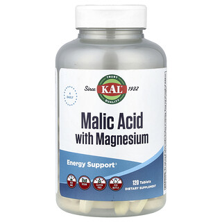 KAL, Ácido málico con magnesio, 120 tabletas