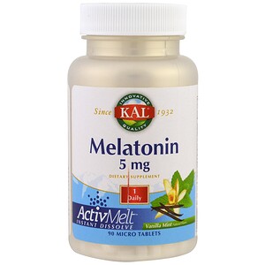 Отзывы о КАЛ, Melatonin, Vanilla Mint, 5 mg, 90 Micro Tablets