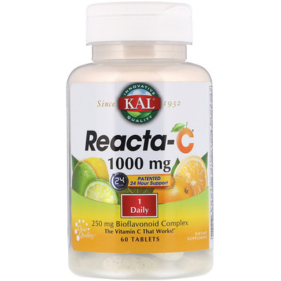 KAL Reacta-C, 1,000 mg, 60 Tablets