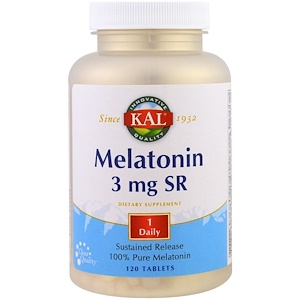 KAL, Мелатонин SR, 3 мг, 120 таблеток