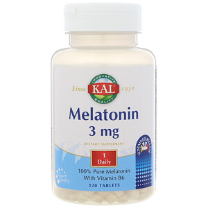 Отзывы о КАЛ, Melatonin, 3 mg, 120 Tablets