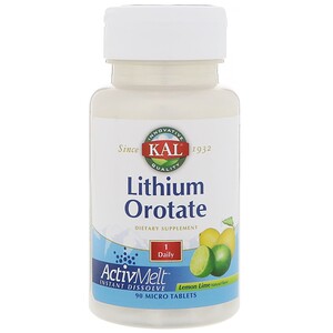 КАЛ, Lithium Orotate, Lemon Lime Natural Flavor, 90 Micro Tablets отзывы