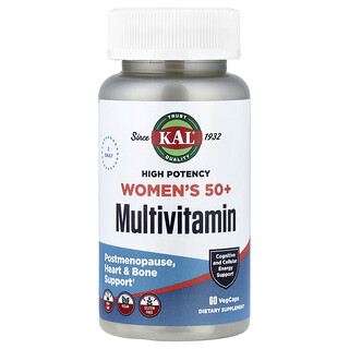 KAL, Women's 50+ Multivitamin, High Potency, 60 VegCaps