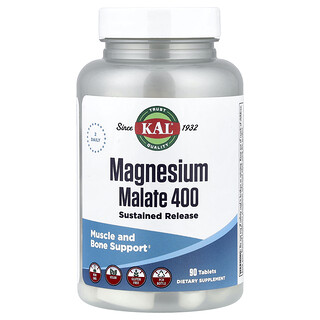 KAL, Malato de Magnésio 400, 90 Comprimidos (200 mg por Comprimido)