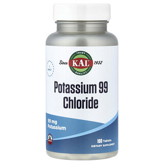 KAL, Cloruro de potasio 99, 99 mg, 100 tabletas
