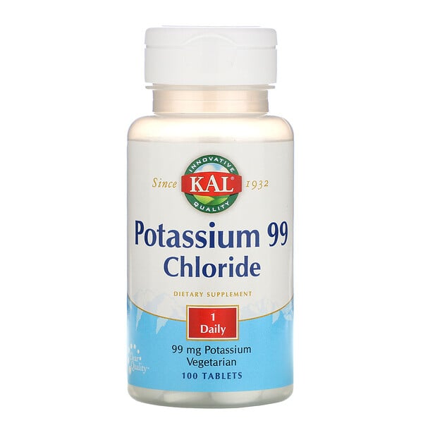 Cloruro de potasio 99, 99 mg, 100 tabletas