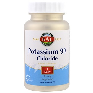 KAL, Potassium 99 Chloride, 99 mg, 100 Tablets