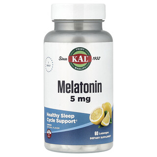 KAL, Melatonin, Lemon, 60 Lozenges