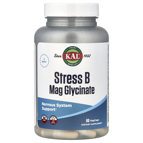 Kal Stress B Mag Glycinate, 60 VegCaps