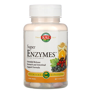 KAL, Súper enzimas, 60 tabletas