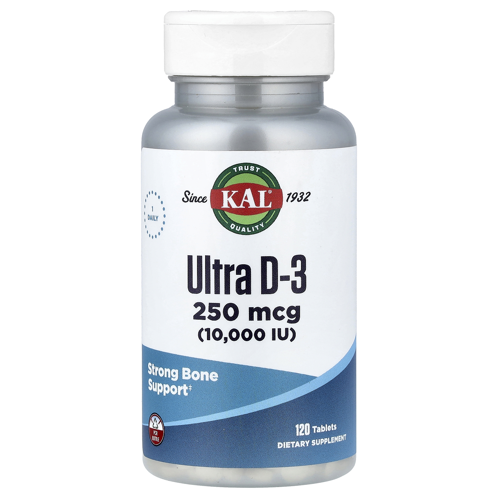 KAL (칼), Ultra D-3, 250mcg(10,000IU), 120정